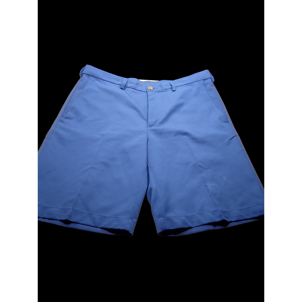 Haggar Men's Royal Blue Golf Shorts Size 36 Flat Front Performance Stretch